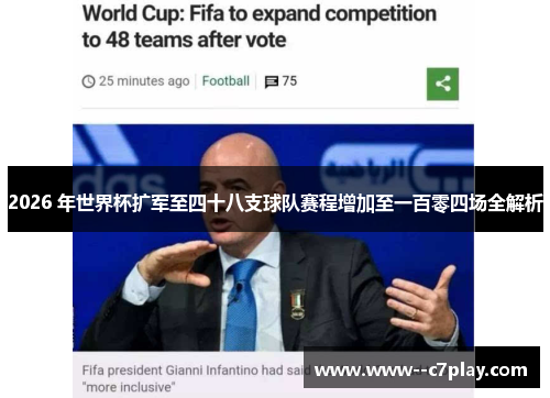 2026 年世界杯扩军至四十八支球队赛程增加至一百零四场全解析 2026 年世界杯扩军至四十八支球队赛程增加至一百零四场全解析